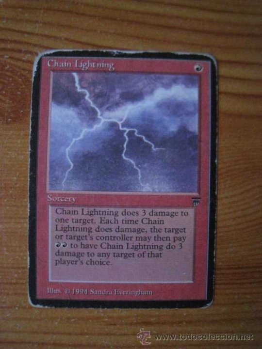 1x Chain Lightning Moderate Play English Legends MTG Magic